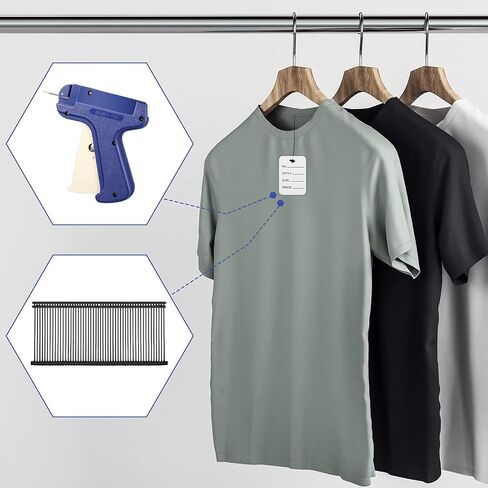 1518 Pieces Clothes Tagging Applicator Set, Include Handheld Clothing Label Applicator Garment Tag Attacher with 5 Steel Needle and 1512 Barbs Fasteners in 3 Sizes for Fine Tagging Application (Black) in Saudi Arabia