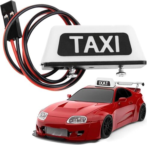 ShareGoo Simulation RC Toy Car Taxi Lights LED Lamp Roof Light Decorations Compatible with Tamiya XV01 TT01 Kyosho FAZER MK2 PTG HSP RGT 1/10 1/8 RC On Road Racing Cars (White) in Saudi Arabia