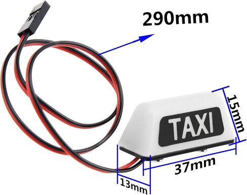 ShareGoo Simulation RC Toy Car Taxi Lights LED Lamp Roof Light Decorations Compatible with Tamiya XV01 TT01 Kyosho FAZER MK2 PTG HSP RGT 1/10 1/8 RC On Road Racing Cars (White) in Saudi Arabia