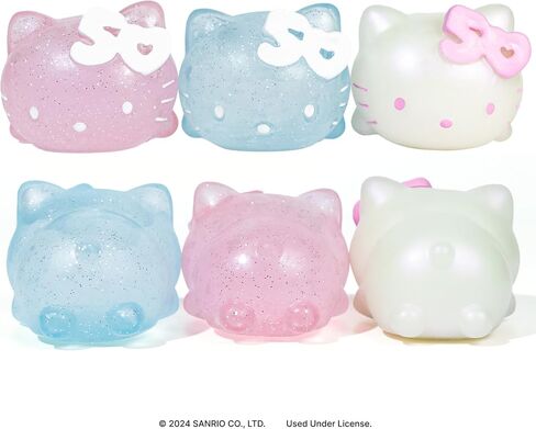 Hamee SquiSHU Sanrio Hello Kitty الذكرى السنوية الخمسين - إصدار خاص محدود جديد اسفنجي [لعبة حسية قابلة للتمدد من العجين] [كرة ضغط ناعمة] هدية ممتعة للاسترخاء للأطفال والكبار - بريق وردي in Kuwait