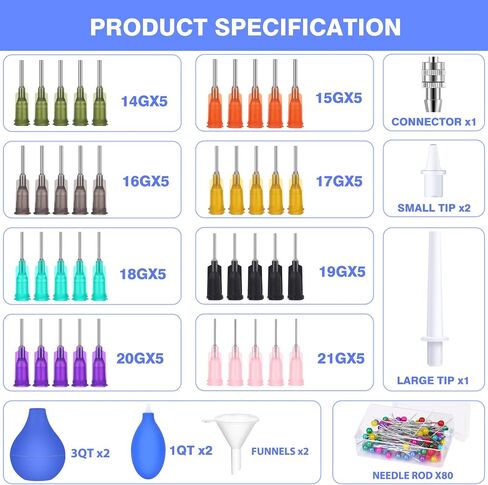 127Pcs Pottery Clay Tools Supplies, Ceramic Precision Applicator, Precision Tip Applicator for Pottery, Ceramic Glaze Extrusion Bottle for Pottery Clay Art Decorating Kit (5 Pieces of Each 8 Sizes) in Saudi Arabia