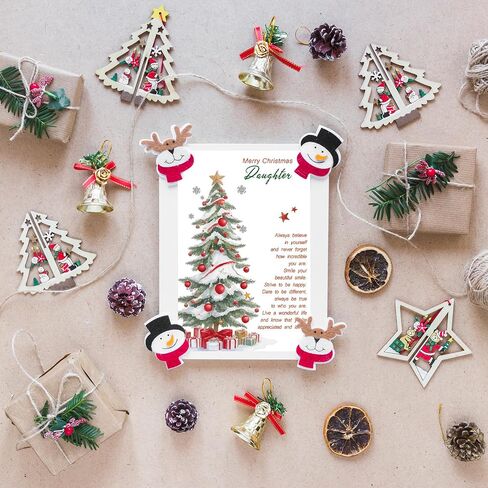 Lovely Christmas Card Gift for Daughter, Daughter Christmas Card, Merry Christmas Card Daughter, Romantic Xmas Gift for Daughter from Dad Mom in Saudi Arabia