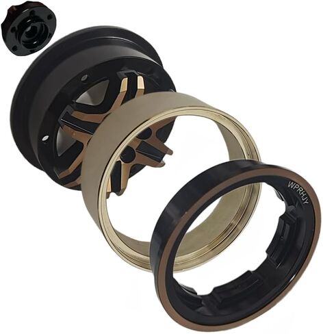 1.9 Beadlock Wheels Hub, Heavy Duty CNC Aluminum Crawler RC Wheel 4pcs-Set, for for 1:10 TRX-4 Axial SCX10 II SCX10 III Redcat. (Copper Black) in Saudi Arabia