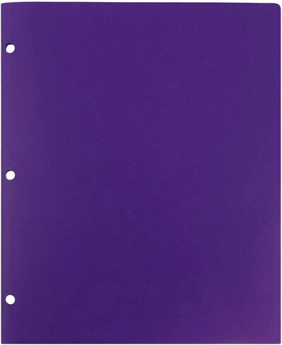 مجلدات جيوب بلاستيكية شديدة التحمل بثلاثة فتحات من JAM PAPER - مجلدات مدرسية متينة للغاية - ألوان أساسية متنوعة - 6/حزمة in Saudi Arabia
