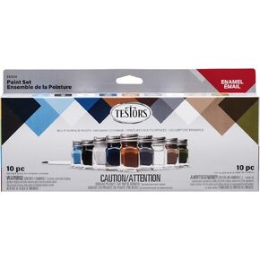 Testors Military Assorted Solvent-Based Paint Set Exterior and Interior 0.25 oz - Total Qty: 66