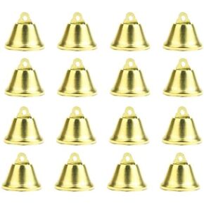 HLLMX 16 PCS Gold Liberty Jingle Bells 38mm/1.5inch Shiny Bells Liberty Bells for Craft Making Wind Chimes and Animal Collar