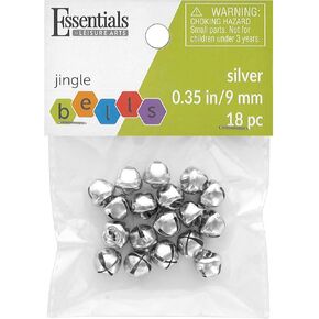 Essentials By Leisure Arts Arts Jingle Bells 9mm Silver 18pc