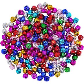 200pcs Jingle Bells, Marrywindix 0.6 Inch Craft Bells Bulk DIY Bells for Christmas, Party, Festival Decoration and Home Decoration