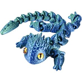 PETS AND MORE 3D Printed Baby Dragon 2pcs , 12" Articulated Dragon, Crystal Dragon, Fidget Toy, Home Office Decor Executive Desk Toy, Green/Blue in Saudi Arabia