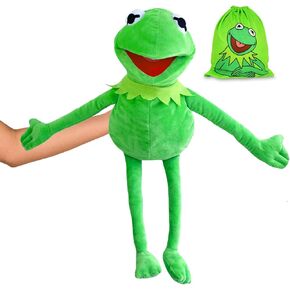 Kermit Frog Puppet with Bag, The Puppet Movie Show Soft Stuffed Plush Toy (Green)