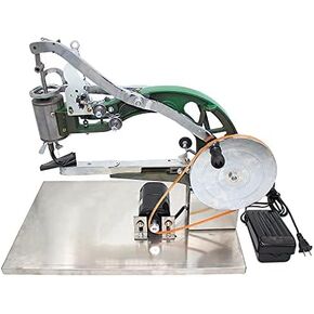 2021 Cobbler Sewing Machine 110V 250W Motor with Stainless Steel Base Eletrical and Manual Sets Leather Sewing Machine for Leather/Shoes/Bags/Clothes/Quilts/Coats/Trousers（Green）…