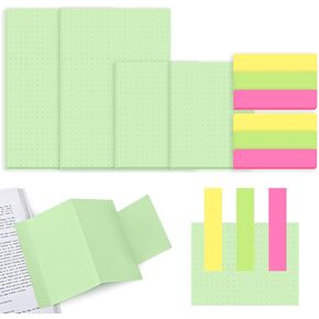 BAYTORY 125 Sheets Sticky Notes, Extended Self-Stick Note, Lined Sticky Note Pads, Self-Adhesive Index Tabs, Memo Pad for Bible Accessories Annotating Book (Purple)