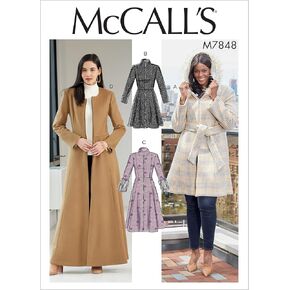 McCall Pattern McCall's Women's Winter Coat, Sizes 8-16 Sewing Pattern, 8-10-12-14-16