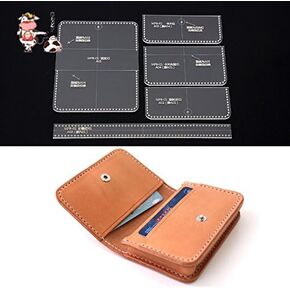 BAENRCY Card Holder Acrylic Template Bag Leather Pattern Acrylic Leather Pattern Leather Templates for Card Bag