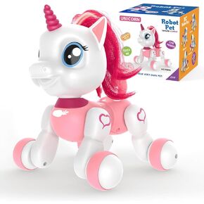 Unicorn Toys for Girls Age 4-6, Remote Control Unicorn Robot Pets, Girl Toys Ages 6-7 Years Old, Kids Toys Girls 6-8, Gifts for 3 4 5 6 7 8 Year Old Kid Little Toddler Birthday Ideas Pink