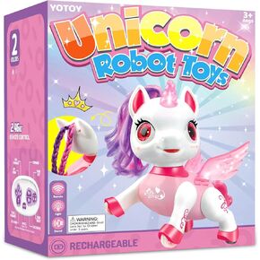 YOTOY Remote Control Unicorn Robot Toys for Kids Age 3 4 5 6 7 8 Years Old: Robot Pets for Kids, Robot Unicorns for Girls 4-6, Birthday Present for 3 4 5 6 Year Old Girl