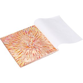 NBEADS 50 Sheets 5.5x5.5 Gold Foil Papers, Dark Goldenrod Imitation Gold Leaf Crafts Foil Paper Glitter Tin Variegated Gold Leaf Sheets for DIY Gilding Crafting Nail Art Glitter Decoration