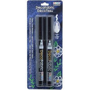 UCHIDA Deco Fabric Marker 2 Pack of Black