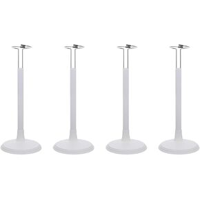 jarbins 4pcs Doll Stands White Doll Display Support Reusable Action Figure Display Stand Adjustable Doll Display Rack Stuffed Animal Stand Dollhouse Decor