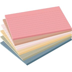 Index Cards 4x6 Ruled Line Flashcards,156 Pcs Flash Cards Study Cards in Vintage Colors,Lined Ruled Notecards for Home, School Learning, Note Taking and Studying-Aesthetic Color