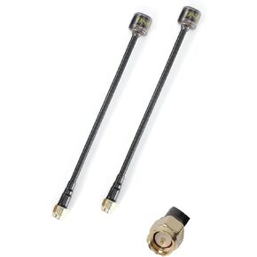 Osprey 2pcs 150mm RHCP 5.8-G-H-z SMA Antennas 2.82dBi RC FPV Racing Drone Quad Radio Antenna (Black)