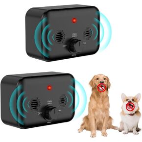 Anti Barking Device for Dogs Auto Dog Bark Deterrent Devices for Indoor Outdoor Rechargeable Dog Barking Silencer with 3 Modes Ultrasonic Barking Control Deterrent Devices Safe for Dogs People-2 Pack