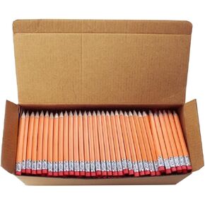 SKKSTATIONERY Half Pencils with Eraser Tops, Golf Pencils, 4 inch Mini Pencils, Classroom, Pew - #2 HB, Hexagon, Pre-sharpened, 96/Box.