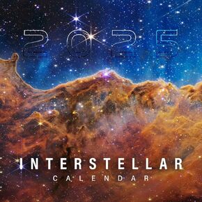 2025 Interstellar Wall Calendar Featuring Breathtaking Images of The Cosmos - Includes All US & World Holidays & Dates Included | Perfect Christmas Calendar for the Home and Office | 12" x 24" (Open)