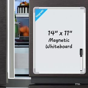 MaxGear Dry Erase Board for Fridge, 11" x 14" Small Magnetic White Board for Wall with a Black Dry Erase Marker, Portable Mini Whiteboard for Home Office Planning, Drawing, Memo, to Do List