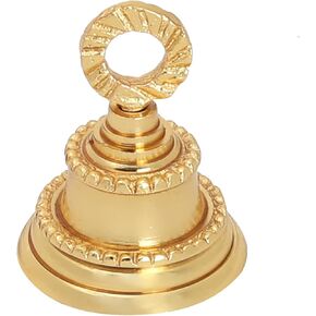 Plain and Embossed Gold Indian Brass Bells Jingle Bells Home Door Décor Crafts Bells Christmas Decor Bells Pet Bells Christmas Craft Bells in Various Size and Set. (Plain, 1)