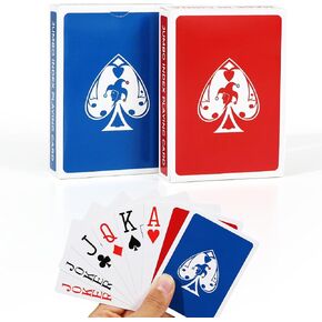 TYYIHUA Playing Cards Large Print, Low Vision Playing Cards, 2 Pack Poker Cards, Large Print Playing Cards for Seniors, Vision Impaired, for Blackjack, Euchre, Canasta Card Game