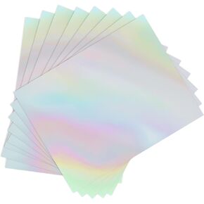 Koala Clear Holographic Sticker Paper for Inkjet & Laser Printers, 20 Sheets Printable Vinyl Sticker Paper Waterproof 8.5x11 Inch