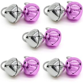 Large Dog Bells, Collar Loud Bells, Pet Tracker & Training, Handmade Metal(Silver)