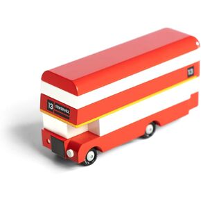 CANDYCAR® Wooden Diecast Collection - London Bus, Premium Handcrafted Beech Wood Toy Car