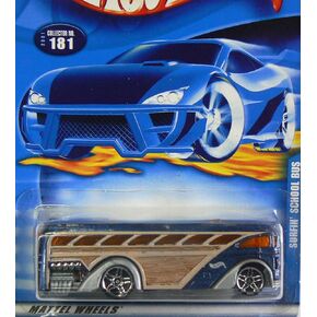 Hot Wheels 2001 Surfin' School Bus Col. #181 BLUE 1:64 Scale