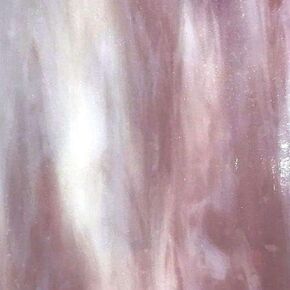 Wissmach Stained Glass Sheet and Mosaic Glass: Light Mauve (Purple) Swirled Opal (8"x6"-1 Sheet) by BiNARi Glass Studio
