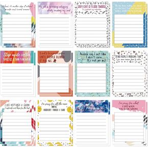 24 Pcs Funny Notepads with Sayings Sticky Funny Office Supplies to Do List Funny Work Notepad Assorted Notepad for Workers, 12 Designs, 3 x 3.93 Inch(Lovely Style)