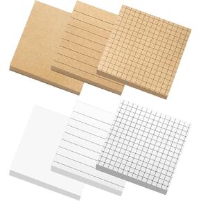 Transparent Sticky Notes with Marker, 3x3 inch Clear Sticky Note Pads, 7 Pack Translucent Sticky Note See Through School Office Supplies for Book Notes Highlights, Clean Removal (7 Pack-Clear)