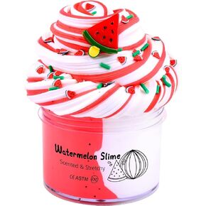 5 Pack Cake Butter Slime Kits, with Watermelon, Strawberry, Grape, Mermaid, Cake Slime Charms,Birthday Gift Slime Kit Party Favors for Girls and Boys