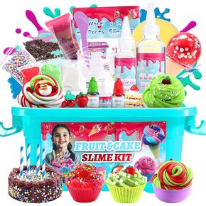 Mini Ice Cream Cake Butter Slime Kit, Stress Relief Toys, Party Favors for Kids, for Girls Boys 6 7 8 9 10 11 12