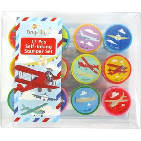TINYMILLS 12 Pcs Airplane Stamp Kit for Kids