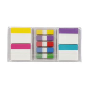 Page Flags, Page Markers, Write-on Tabs, Removable Page Markers, 600 Per Pack, Assorted Rainbow Colors, 2" x 1-5/8", 1-3/4" by 1/2" (1002504)