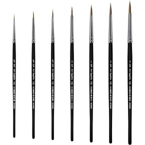 XDT#725 Micro Detail Artist Pin Point Painting Brush Set of 5 Piece #00000 Brushes Set, Acrylic Watercolor Oil, Fine Detailing Painting, Art, Scale Models, Easy Grip Handles.
