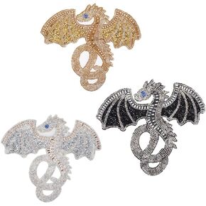 4 Pcs Snake-Shaped Rhinestones Trim Ribbon Rhinestones Applique Iron on Patches DIY Clothing Accessories Repair Decoration for Clothes Garments Bags Wedding Dress（4 Colors）