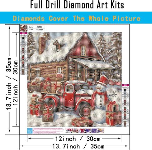 CHWGLFGG 5D Truck Diamond Art Kits for Adults Beginners,DIY Full Round Drill Diamond Painting Kits American Flag, Paint by Diamonds Dot Gem Art Crystal Easy,Home Wall Decor 13.7X 13.7Inch in Saudi Arabia