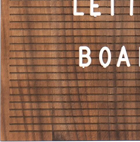 Stiles 10"x10" Wood Letter Board Sign Set, With 340 Plastic Letters, Numbers, and Symbols, Changeable Wooden Message Board for Menu, Milestones, or Baby Announcement Sign, Walnut in Saudi Arabia