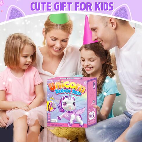 YOTOY Remote Control Unicorn Robot Toys for Kids Age 3 4 5 6 7 8 Years Old: Robot Pets for Kids, Robot Unicorns for Girls 4-6, Birthday Present for 3 4 5 6 Year Old Girl in Saudi Arabia