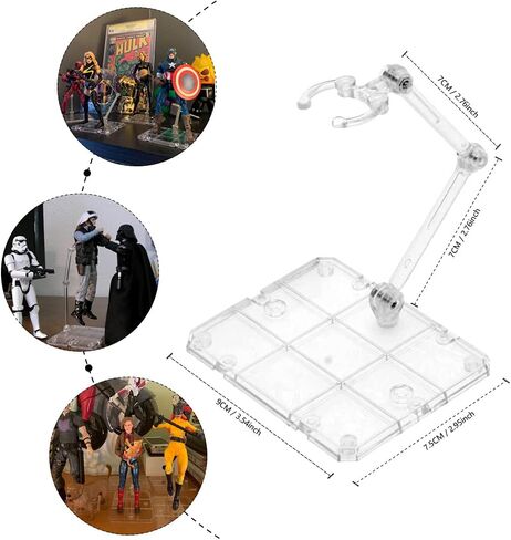 Action Figure Stand, 5PCS Assembly Action Figure Display Holder Base Doll Model Support Stand Compatible with HG RG SD SHF Gundam 1/144 Toy in Saudi Arabia