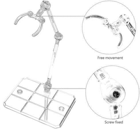 Action Figure Stand, 5PCS Assembly Action Figure Display Holder Base Doll Model Support Stand Compatible with HG RG SD SHF Gundam 1/144 Toy in Saudi Arabia