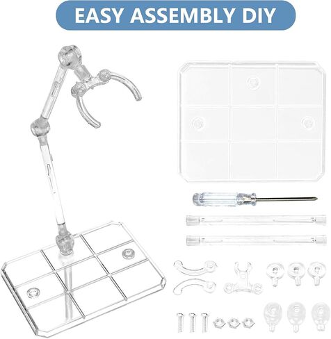 Action Figure Stand, 5PCS Assembly Action Figure Display Holder Base Doll Model Support Stand Compatible with HG RG SD SHF Gundam 1/144 Toy in Saudi Arabia